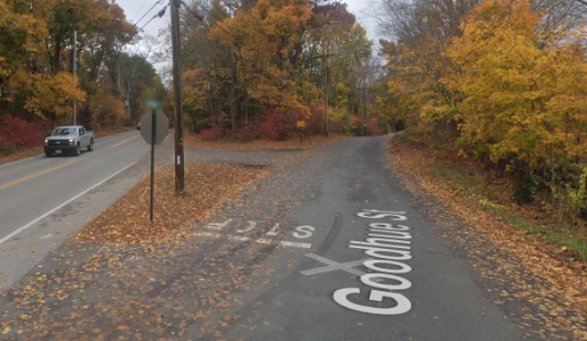 Figure of Goodhue Street at Highland Street intersection in Hamilton